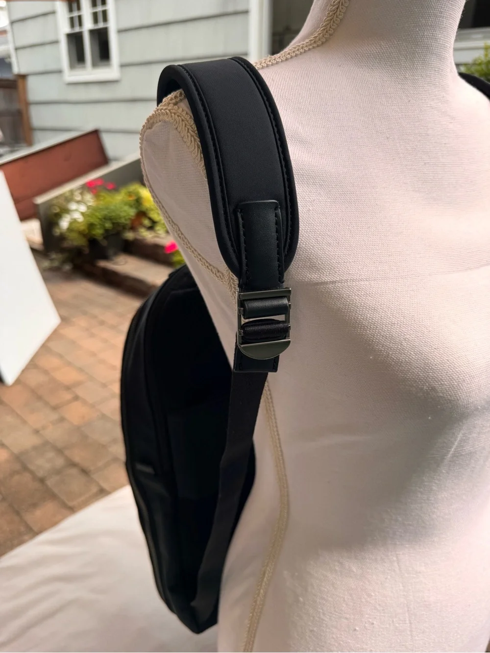 Away Black Minimalist Backpack with Padded Straps Unisex